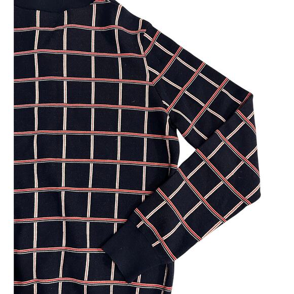 LOUIS VUITTON Jacquard Windowpane Check Cardigan Navy Wool - Picture 12 of 13